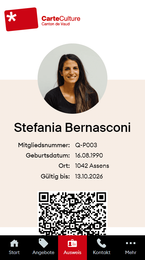 Digitaler KulturLegi Ausweis