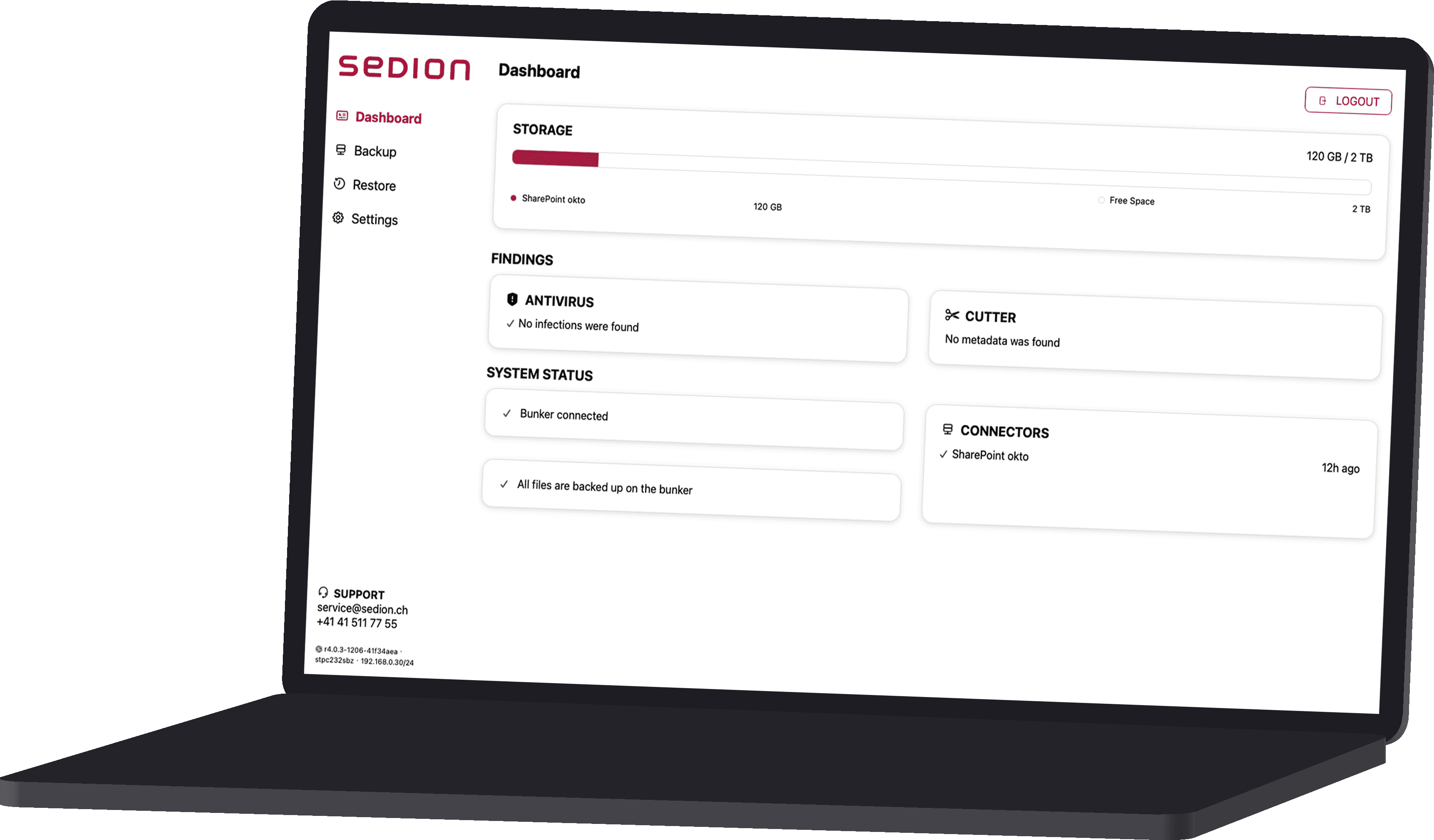 Applikation: Sedion Secure Box